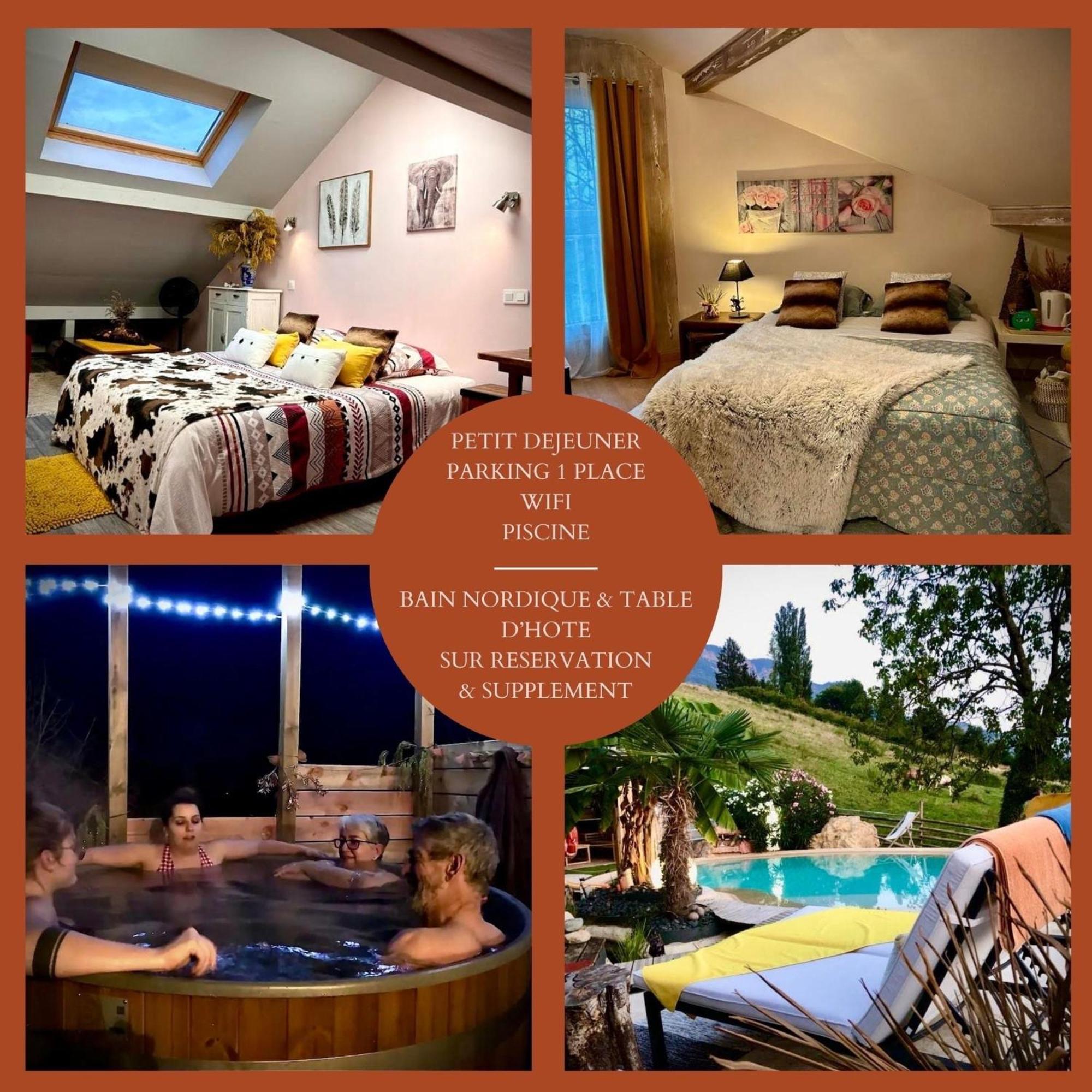 A La Marc'Quize Chambres D'Hotes, Petit Dejeuner Compris, Avec Piscine A Debordement En Exterieur, Bain Nordique A 38 Degres En Prestation Supplement Sur Reservation Horaire Anticipee 1 Place De Parking Gratuite Sur Place Mouxy Exteriör bild